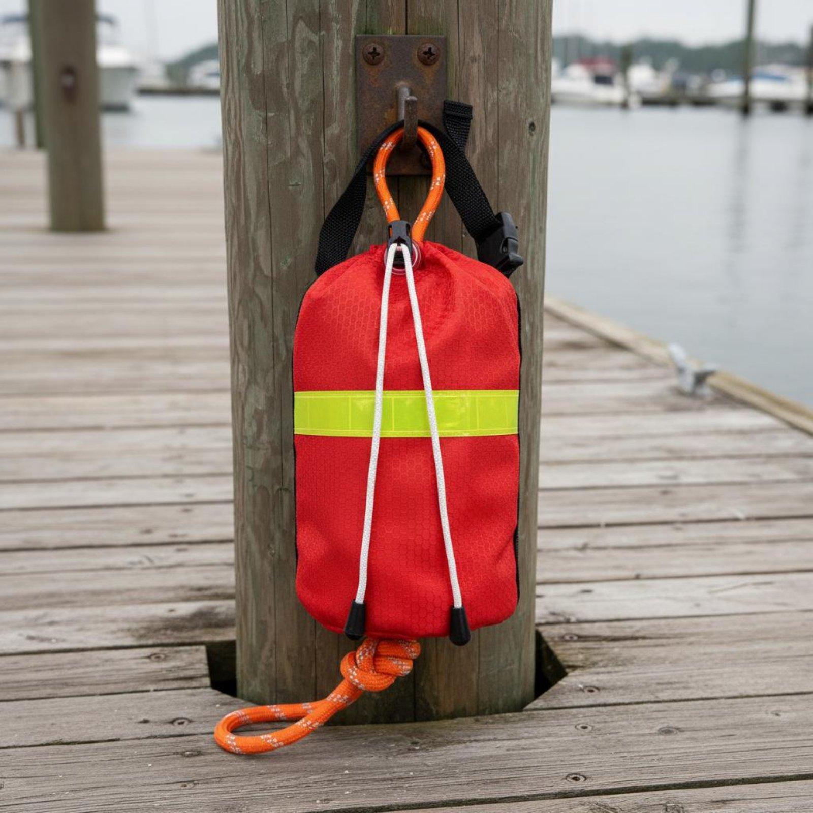 Rescue Rope Throw - ถุงโยนช่วยชีวิตทางน้ำ เชือกลอยน้ำกันน้ำ มองเห็นได้ชัดเจน สำหรับการล่องเรือ