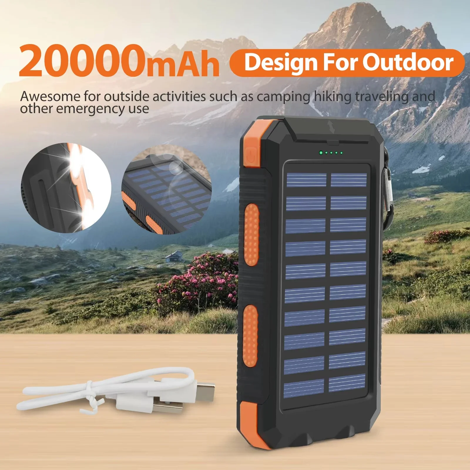 พาวเวอร์แบงค์พลังงานแสงอาทิตย์ - Solar Emergency Charger บทวิจารณ์และราคา