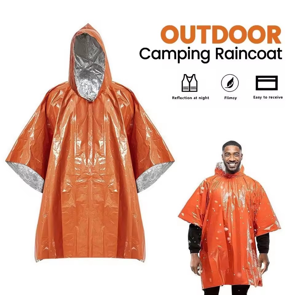 1 ชิ้น/2 ชิ้น เสื้อกันฝนฉุกเฉิ - Emergency Poncho Rain บทวิจารณ์และราคา